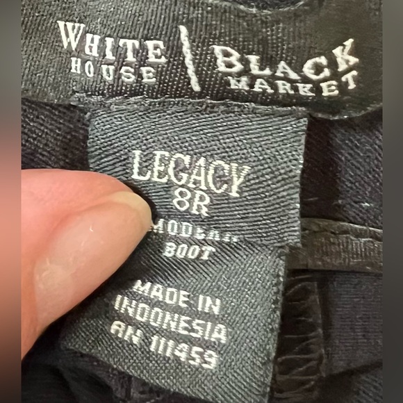 WHITE HOUSE BLACK MARKET Legacy Modern Boot Black Pants - Picture 2 of 2